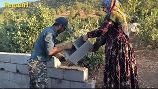 The unceasing effort of the young man and the single mother to build a house before winter