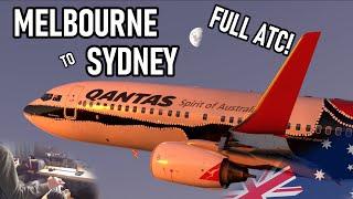 ️‍️ VATSIM Full Flight Melbourne to Sydney  FULL ATC  Busy Visual Approach  PMDG 737  MSFS