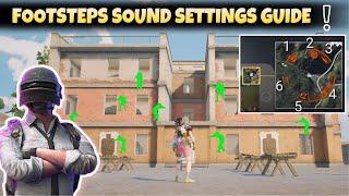 BGMI  PUBG Best Footsteps Audio Sound Settings Guide  Enemy Footsteps Location & Sound Sense