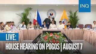 House hearing on POGOs  August 7