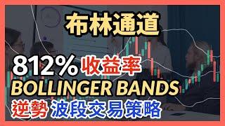 指標與策略｜布林通道交易策略｜收益率812%｜TradingView Bollinger Bands strategy｜布林带策略｜保力加通道｜透過回測來展示這套逆勢波段交易策略｜指标与策略