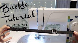 EASY BUCKLE TUTORIAL  DIY BUCKLE STRAPS  BROTHER LS14  ADJUSTABLE WEBBING SLIDER LOCKING TEETH