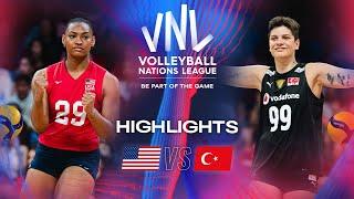  USA vs.  TUR - Highlights  Week 2  Womens VNL 2024