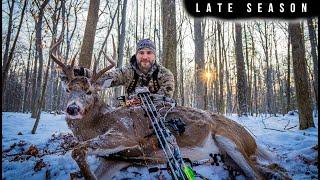 Late Season Wisconsin Whitetail Bow Hunt - Big 8 Point Buck