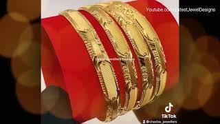 New Gold Bangles and Bracelet Collection  21kt Gold Bangles Catalog 2022