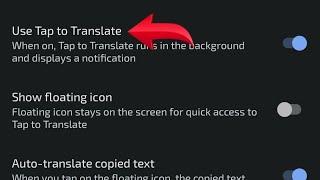 How to turn on off tap to translate in Google translate Google translate mein tap to translate on o