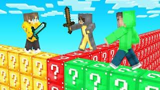 1v1v1 Lucky Block Wall Battle Vs Friends Minecraft