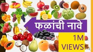 फळांची नावे in Marathi   Learn Fruits name in Marathi with English  Preschool Learning For Kids