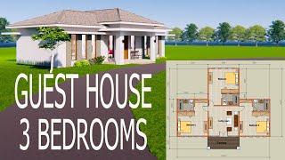 Guest House 3 Bedroom  3D Animation House Design