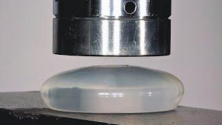 Breast Implants CRUSHED By Hydraulic Press 