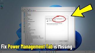 Fix Power management tab missing in Windows 11  10 Device Manager  Enable power management tab ️