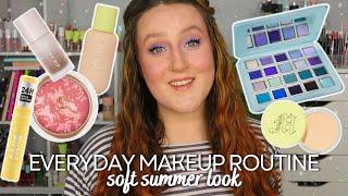 EVERYDAY SUMMER MAKEUP LOOK - Soft Glowy Skin & Purple Eyeshadow My Go To Daily Make Up Routine