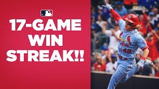 Cardinals rip off one of MLBs GREATEST win streaks ever to get Postseason spot 17-game streak