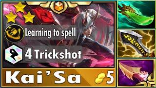 Dynamic Duo KaiSa - ⭐⭐⭐ and Teemo - ⭐⭐⭐ with Learning to spell one shot every one TFT SET 11 #tft