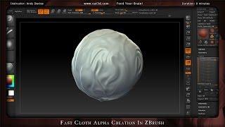 Fast Cloth Alpha Creation in ZBrush