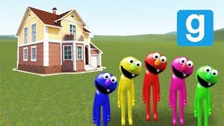 ELMO FAMILY VS HOUSES Garrys Mod