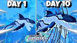 I Survived 10 DAYS as a PREHISTORIC WHALE in Creatures of Sonaria
