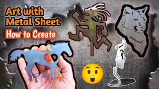 Crafting metal sheet cutting art  metal things sheet art  Metal wall art ideas