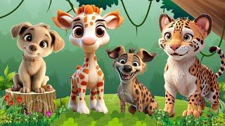 Lovely Animal Sounds Giraffe Puppy Leopard Hyena Kingfisher  Animal Sounds