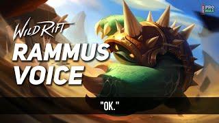 Rammus Voice QuotesAudio In Wild Rift  Rammus All Voice Lines English LOL Wild Rift