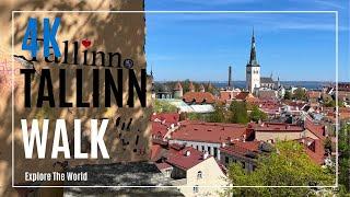 【4K】 Estonia Tallinn Walk 60fps  Terminal A - Town Hall Square - Viru Gate - Toompea - Nunne