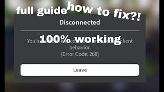 How to fix error code 268 roblox pc FULL GUIDE