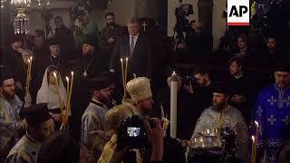 Bartholomew Poroshenko celebrate holy Mass