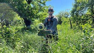 Stihl Fs 561-C and Husqvarna 545 RX mowing big grass together.  Motocoasa Stihl si Husqvarna.