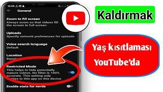 Youtubeda Yaş Sınırlaması Nasıl Kaldırılır 2024   Youtube Kısıtlama Ayarları