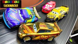 DISNEY CARS DIECAST Pixar fest 4 PISTON CUP RACERS AND GOLDEN LIGHTNING MCQUEEN  fourt part