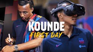  JULES KOUNDE HIS FIRST DAY AT BARÇA 