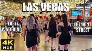 Fremont Street Las Vegas Late Night People Watching  June 2024  Episode 25