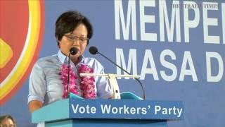 Workers Party rally @ Bedok Stadium - Sylvia Lim 林瑞莲