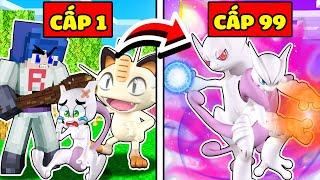 JACK EM BÉ MEWTWO CẤP 1 TIẾN HÓA THÀNH MEWTWO MEGA X VÀ Y CẤP 99 TRONG MINECRAFT*POKEMON MEWTWO