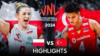  POLAND vs TURKIYE   Highlights  Womens VNL 2024