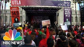 Los Angeles school district workers to strike for three days