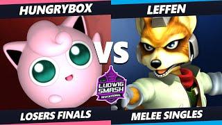 Ludwig Invitational Losers Finals - Hungrybox Jigglypuff Vs. Leffen Fox SSBM Melee Tournament