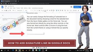 How to add signature line in google docs?