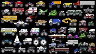 Monster Vehicles Collection - Monster Trucks - The Kids Picture Show Fun & Educational