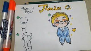 No sabes dibujar a jimin de BTS  yo te enseño  rápido y fácil 