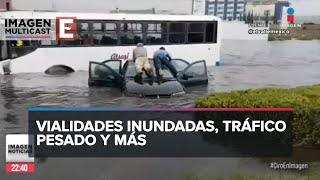 Fuertes lluvias causaron caos vial e inundaciones en Guadalajara y Edomex