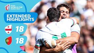 DRAMATIC final two minutes  Georgia v Portugal  Rugby World Cup 2023 Extended Highlights