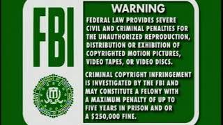 Green FBI Warning Screens 1990-1999 DVD Capture