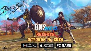 MMORPG BNS NEO release on October 16 2024 Blade & Soul