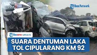 Suara Dentuman Keras saat Kecelakaan Tol Cipularang KM 92 Mobil-Truk Ringsek & Korban Terjepit