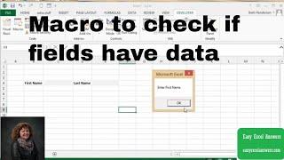 Macro to check if fields have data in Excel