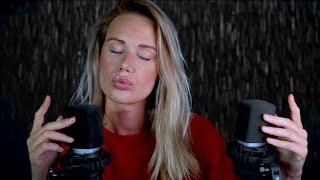 ASMR SLOW MOUTH SOUNDS & KISSES IN THE RAIN breathy whispers and gentle ear to ear attention