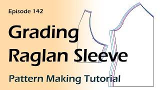 How to Grade Raglan Sleeve _ Grading Rules Pattern Making Tutorial