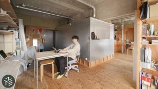 NEVER TOO SMALL Japanese Architect’s Industrial Style Studio Tokyo 48sqm516sqf