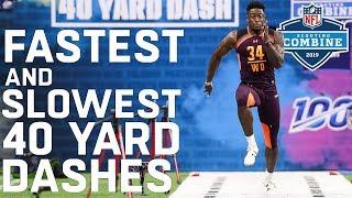 Fastest & Slowest 40-Yard Dashes  2019 NFL Scouting Combine Highlights